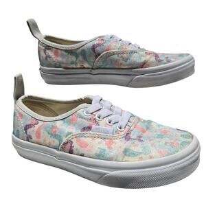 Vans MERMAID SPARKLE Girls Sz 1 Pink Turquoise Purple Slip On